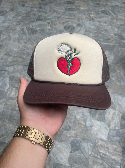 Brown and Tan Trucker Hat