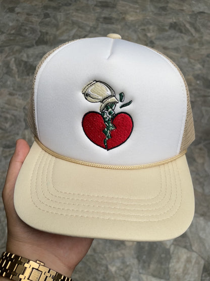 Tan and White Trucker Hat