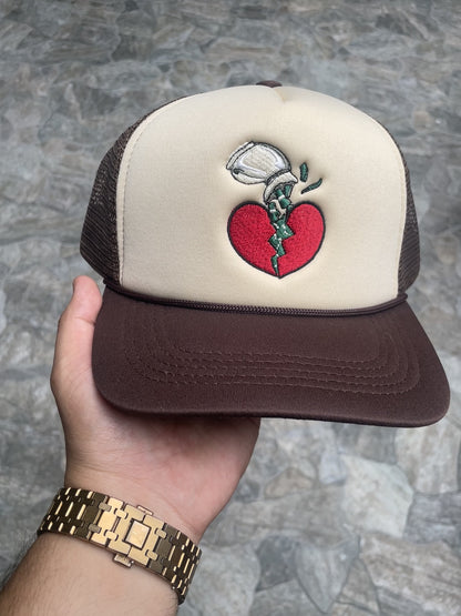 Brown and Tan Trucker Hat